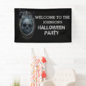 Enge Spiegeldemon Halloween-feest Spandoek (Insitu)