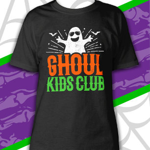 Enge Spookachtige Kinderclub Grappig Halloween T-shirt