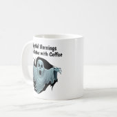 enge spookachtige koffiemok (Voorkant links)