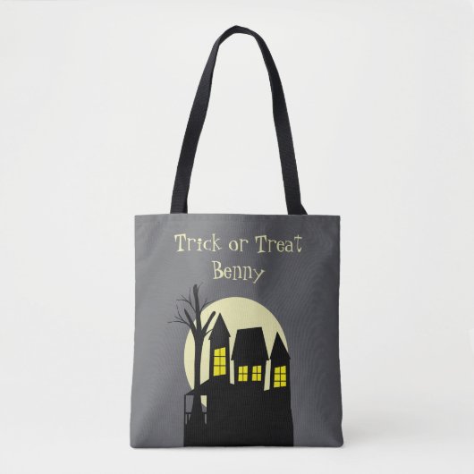 Enge spookhuis tote bag (Voorkant)