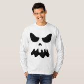 Enge spookschedel Halloween party kostuum shirt (Voorkant volledig)