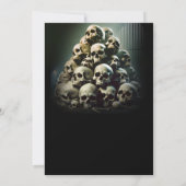 Enge stapel van schreeuwende schedels Halloween Pa Kaart (Achterkant)