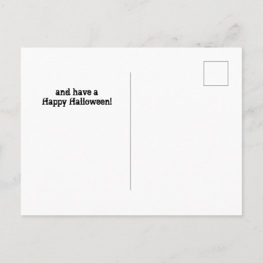 Enge Tand Tandarts Halloween Briefkaart (Achterkant)