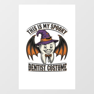 Enge Tandarts Kostuum Halloween Tandheelkundig Shi Raamsticker