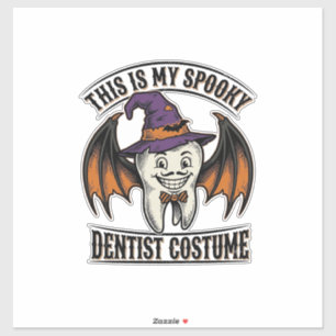 Enge Tandarts Kostuum Halloween Tandheelkundig T-s Sticker