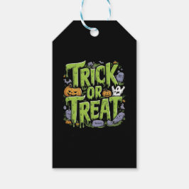 Enge Trick-or-Treat-slijm Halloween Cadeaulabel