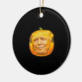 Enge Trumpkin Pumpkin Halloween Party Design Keramisch Ornament (Links)