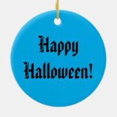 Enge  Uil met Zilveren Blauwe Waterverf Keramisch Ornament (Achterkant)