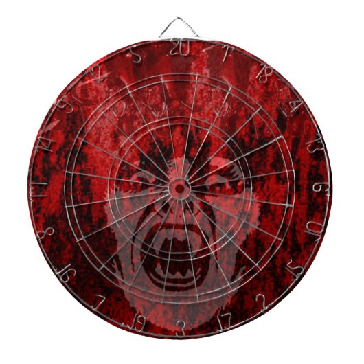 Enge Vampier Dame in Bloed Dartboard Dartbord (Voorkant)