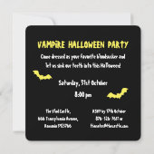 Enge Vampier Halloween Feest Uitnodiging (Achterkant)