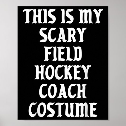 Enge veldhockeycoach kostuum trainer Halloween Poster (Voorkant)
