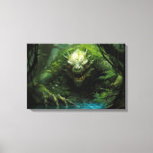 Enge Verborgen Monster in Tropisch Bos Canvas Afdruk (Voorkant)