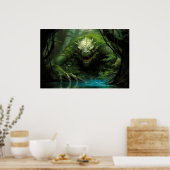 Enge Verborgen Monster in Tropisch Bos Poster (Keuken)