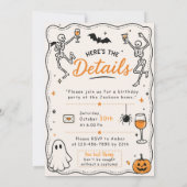 Enge verjaardag Halloween Kaart (Achterkant)