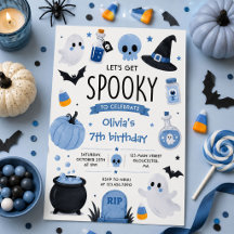 Enge verjaardag in Halloween-stijl Blauw