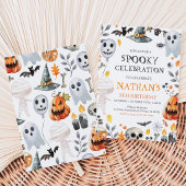 Enge verjaardag met Halloween Kaart