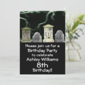 Enge verjaardagsfeestje uitnodiging (Staand voorkant)