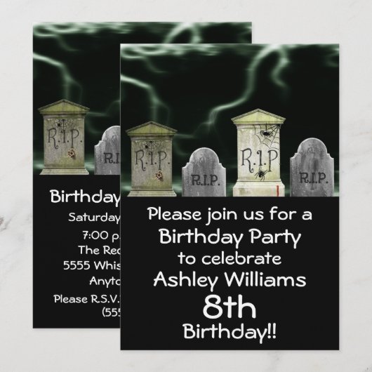 Enge verjaardagsfeestje uitnodiging (Voorkant / Achterkant)