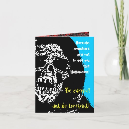 Enge Verrassing Halloween Kaart (Voorkant)