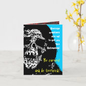 Enge Verrassing Halloween Kaart (Gele Bloem)