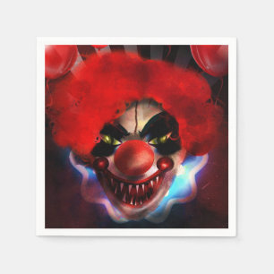 Enge Verschrikkelijke Moordenaar Clown Halloween F Servet
