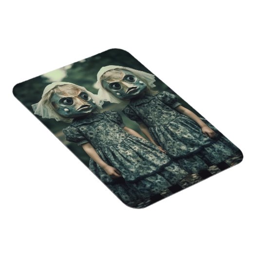 Enge vis tweeling horror film fans magneet (Rechterzijde)