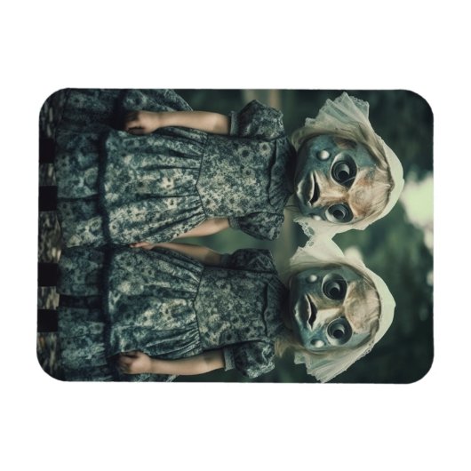 Enge vis tweeling horror film fans magneet (Horizontaal)