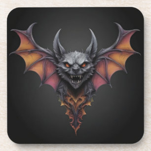 Enge vleermuisinkttekening, bier onderzetter