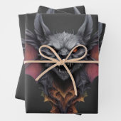 Enge vleermuisinkttekening, inpakpapier vel (In situ)