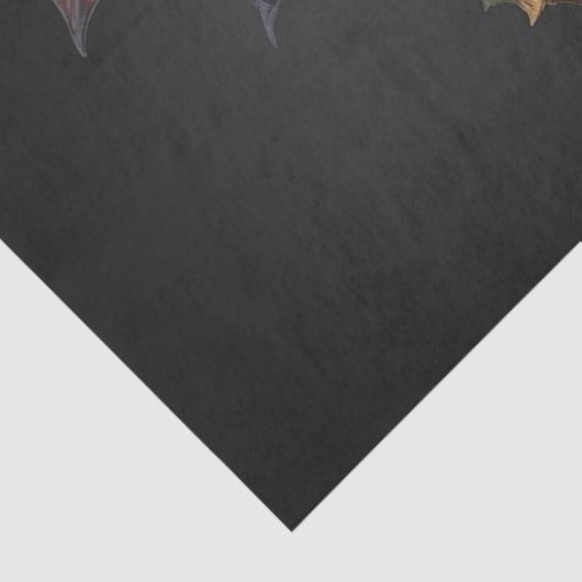 Enge vleermuisinkttekening, ontkoppeld weefselpapi tissuepapier (Detail)