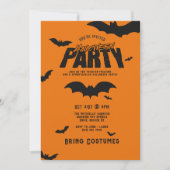 Enge vleermuizen Halloween Party Kaart (Voorkant)