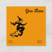 Enge vliegende heks vierkante visitekaartje (Voorkant)