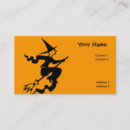 Enge vliegende heks visitekaartje (Voorkant)