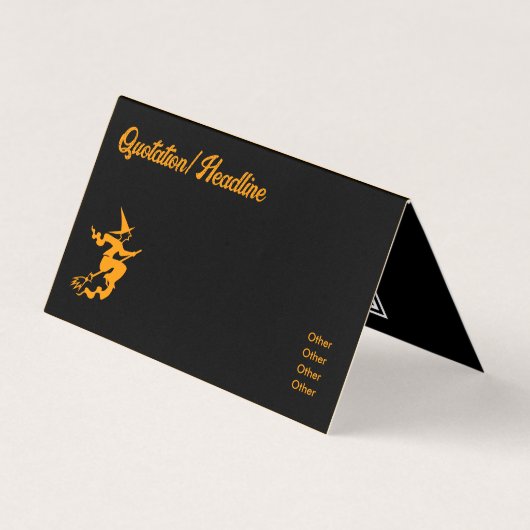 Enge vliegende heks visitekaartje (Achterkant)