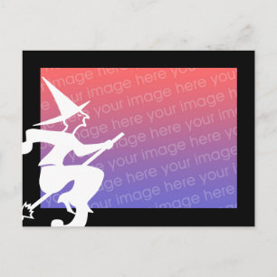 enge vliegende heks - voeg je foto toe briefkaart