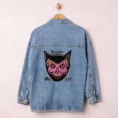 Enge vlinder kat schedel denim jas jacket (Hangar)