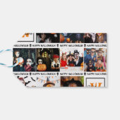 Enge Voeg Je Eigen Foto Monogram Gelukkig Hallowee Cadeaulabel (Achterkant Horizontaal)