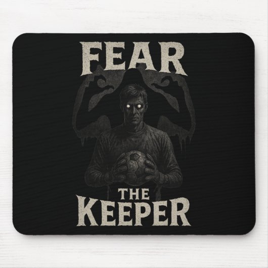 Enge Voetbaldoelman Horror Angst De Keeper Hal Muismat (Voorkant)