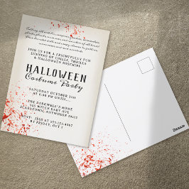 Enge Volwassen Bloedspetter Halloween Party Briefkaart