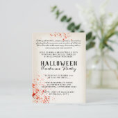 Enge Volwassen Bloedspetter Halloween Party Briefkaart (Staand voorkant)