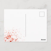 Enge Volwassen Bloedspetter Halloween Party Briefkaart (Achterkant)