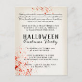 Enge Volwassen Bloedspetter Halloween Party Briefkaart (Voorkant)