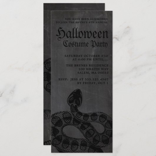 Enge Volwassen Halloween Party Uitnodiging (Voorkant / Achterkant)