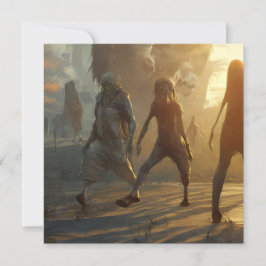 Enge Wandelende Zombie Halloween Kaart