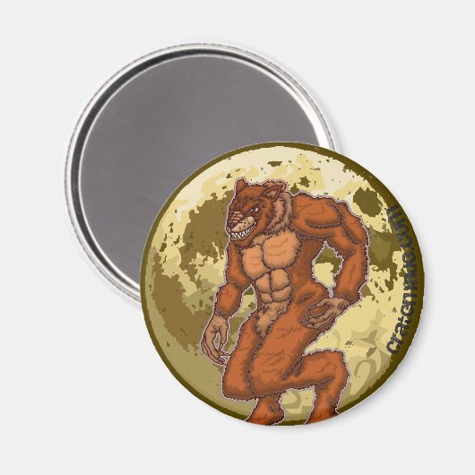 Enge weerwolf maan magneet (Voorkant / Achterkant)