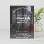 Enge weerwolf Rode Ridderkap Halloweenfeest Kaart (Staand voorkant)