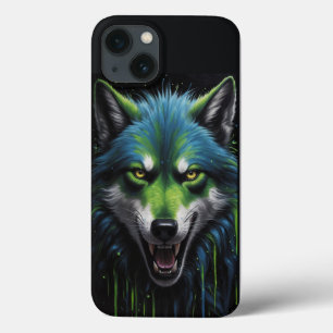 Enge weerwolf tinten neon groen Case-Mate iPhone case