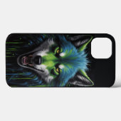 Enge weerwolf tinten neon groen Case-Mate iPhone case (Achterkant (horizontaal))