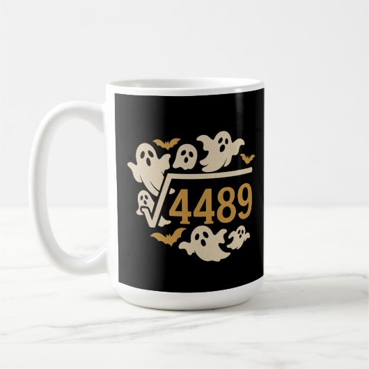 Enge Wiskunde Halloween √4489 Ontwerp Koffiemok (Links)