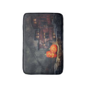 Enge witte met zwarte spinnen Halloween pompoen Badmat (Voorkant Verticaal)